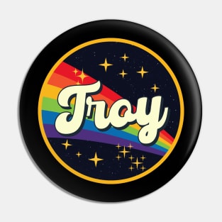 Troy // Rainbow In Space Vintage Style Pin