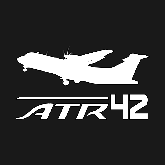 ATR 42 Silhouette Print (White) by TheArtofFlying