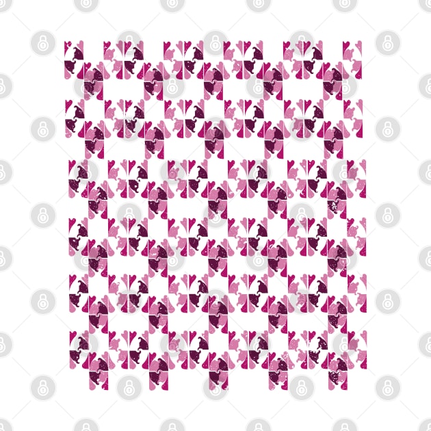 colorful pink shapes seamless pattern by Ezzkouch