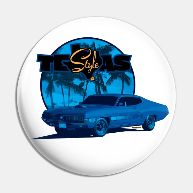 Texas-Style 1970 Torino Beach scene blue colors Pin by CamcoGraphics