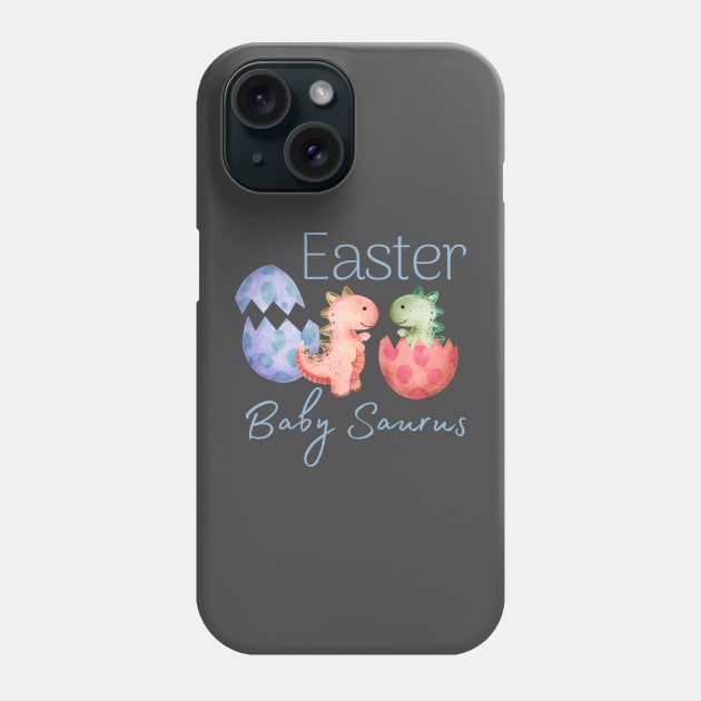 Easter Saurus Egg Blue Phone Case by Clue Sky