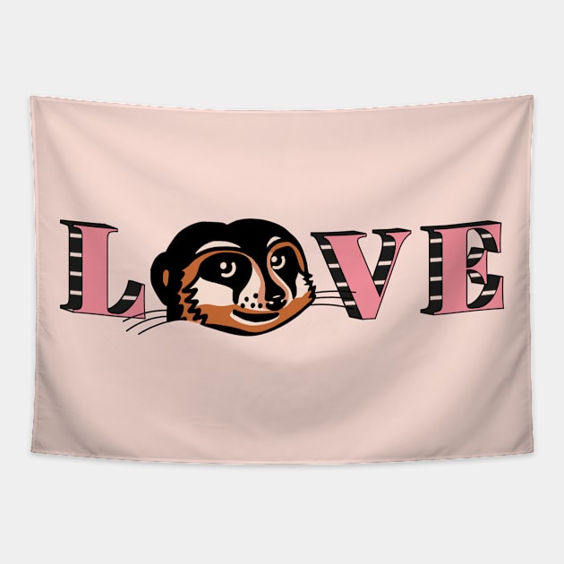 Meerkat Love Tapestry by okpinsArtDesign