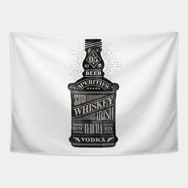 The Perfect Bottle Tapestry by TipsyCurator