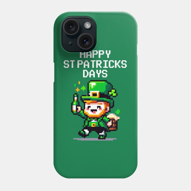 St Patricks Pixelated Phone Case by TwirlArt