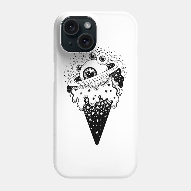 Eyeball Ice Cream Cosmos Phone Case by Hellbender Creations