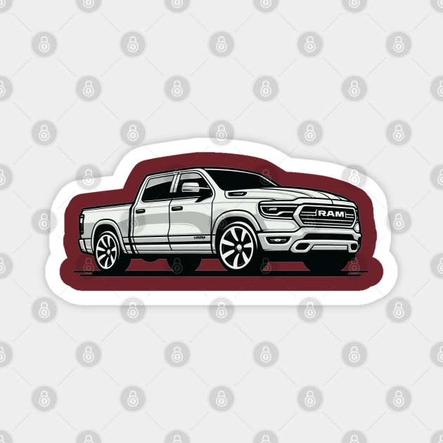 Dodge Ram 1500 Magnet by Vehicles-Art