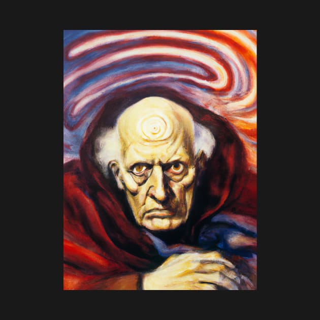 Aleister Crowley The Great Beast of Thelema  painted in the style of Austin Osman Spare impressionist surrealist by hclara23