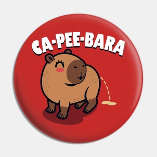 Funny Cute Capybara Peeing Gift For Capybara Lovers Pin