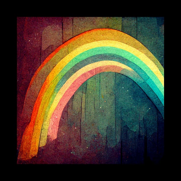 Vibrant colored rainbow on a washed out background. by Liana Campbell