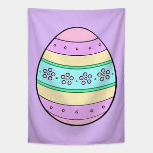 Pastel Floral Easter Egg Tapestry