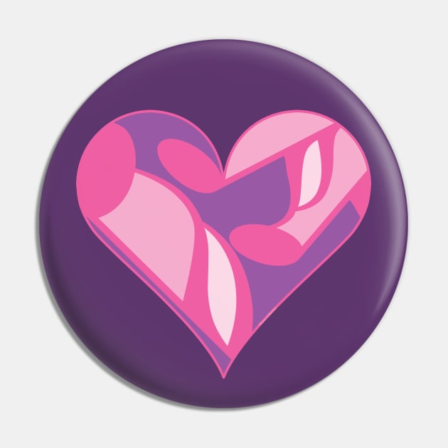 Pink Music Heart Pin by Barthol Graphics