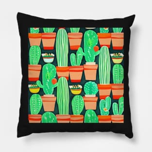 Cacti and Nachos Pattern Pillow