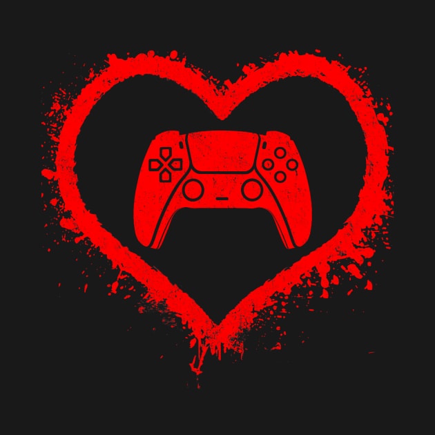 Gamer Heart Valentines Day Video Games Boys Kids Teens by Neldy