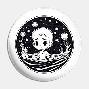 Creepy pasta kid in the Ramen Stars Pin