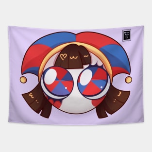 Cute Pomni Icon Tapestry