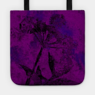 Neon Purple Cow Parsley Tote