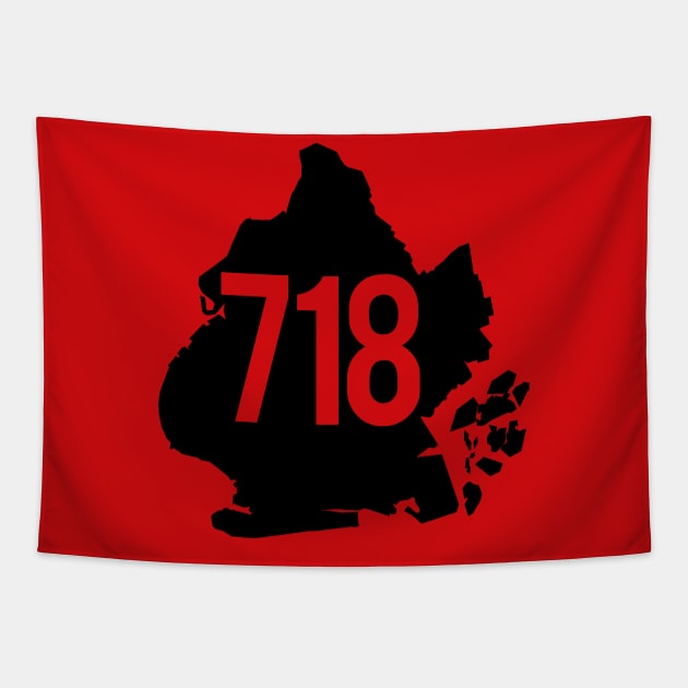 Brooklyn 718 Tapestry by PopCultureShirts