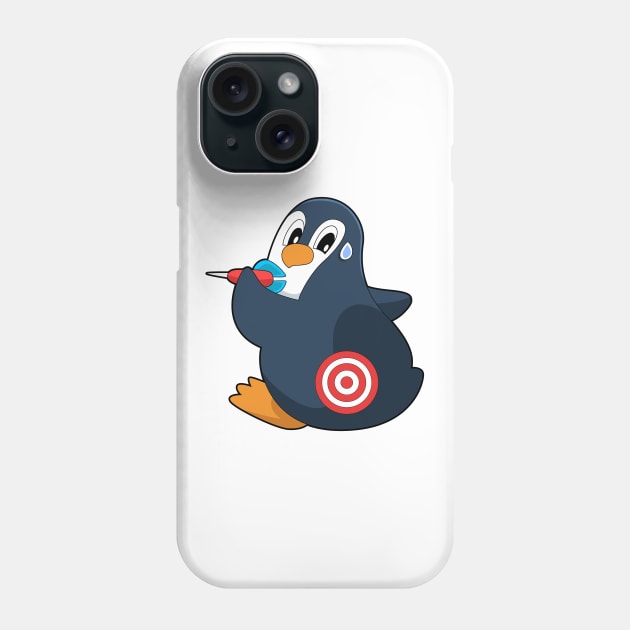 Penguin Darts Dart Dartboard Phone Case by Markus Schnabel