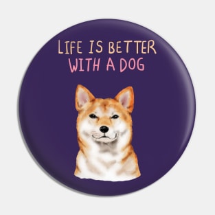 Dog T Shirt Shiba Inu Pin