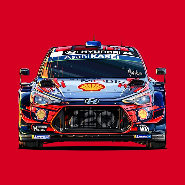 Hyundai i20 WRC Artwork by Mario Ramos Rally Art