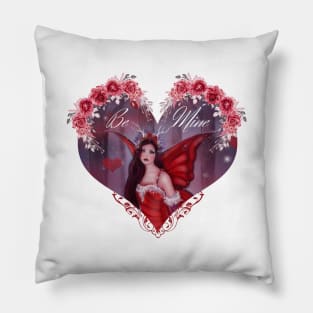 Be mine valentine art designed by Renee Lavoie Pillow