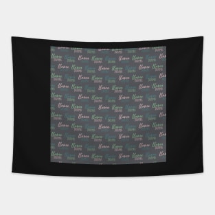 Llama Drama Pink Green Blue Pastel Tapestry