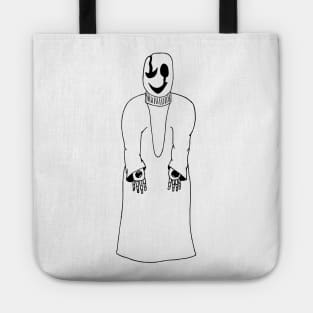 Gaster Undertale Simple Black and White Design Tote