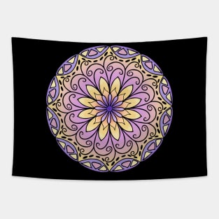 Yellow Mandala Tapestry