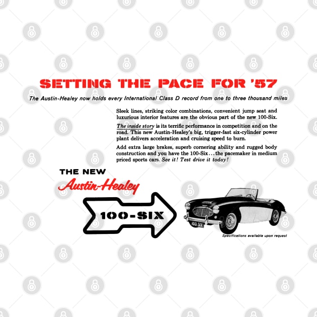 AUSTIN HEALEY 100 SIX - advert by Throwback Motors