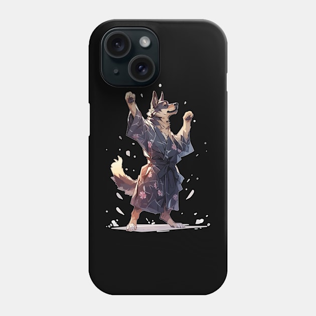 Samurai Dog Funny German Shepherd Phone Case by QQdesigns