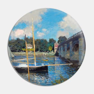 High Resolution Monet - The Bridge at Argenteuil Pin