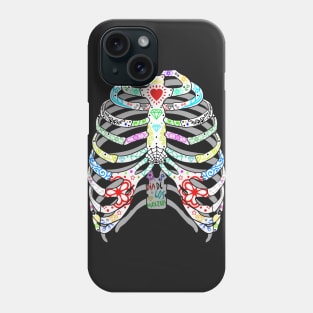 Day of the Dead Ribcage Phone Case