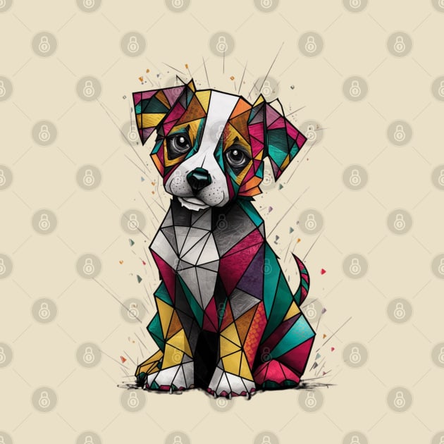 Geometric puppy by Dylante