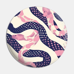 Pink & Purple Snake Print Pin