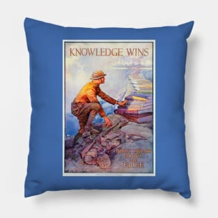 Restored and Updated Knowledge Wins Poster Print Pillow