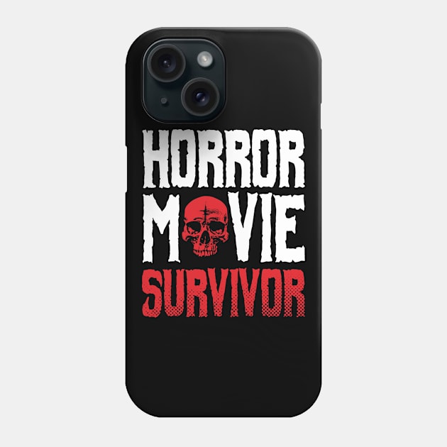 Horror Movie Survivor Zombie Death Skull Phone Case by Grandeduc