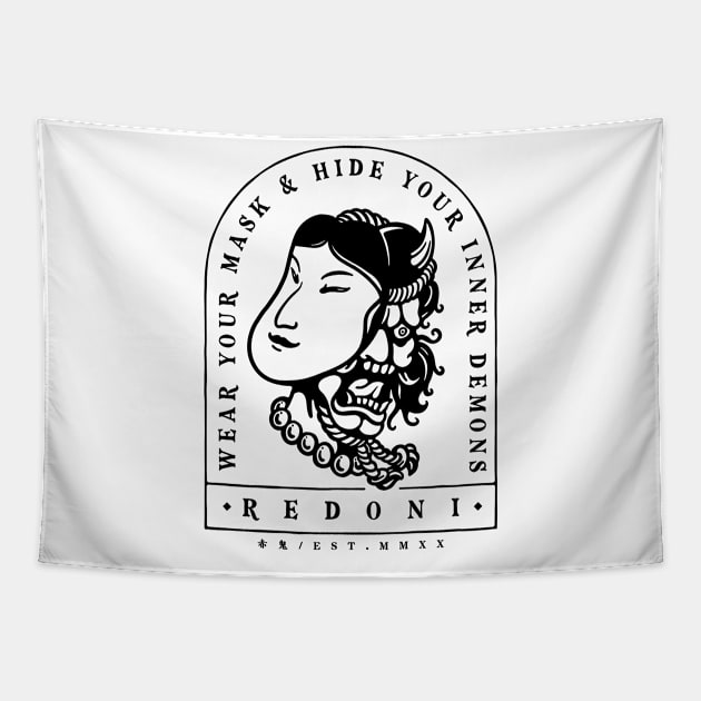 Hannya Demon II Tapestry by RedOni Clothing