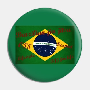 Brazilian Jiu Jitsu - Brazil flag with inspirational quotes Pin