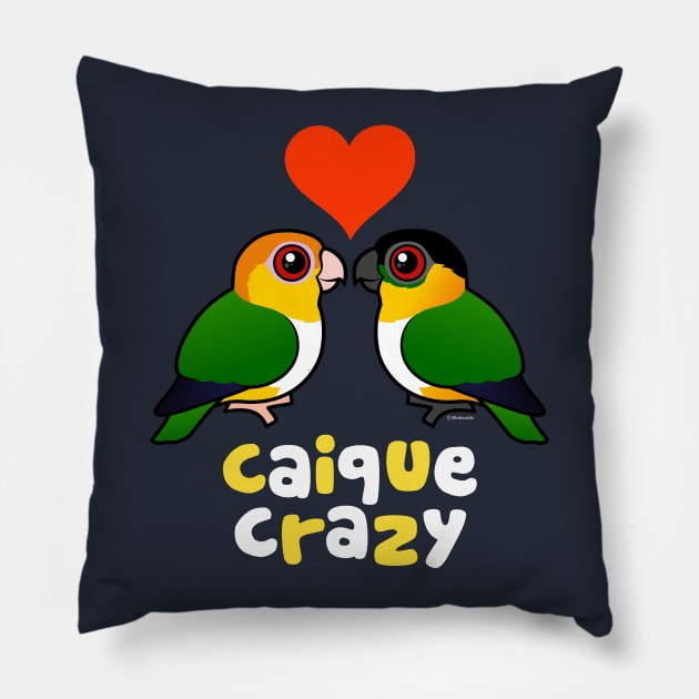 Cute Cartoon Caique Crazy Pillow by birdorable