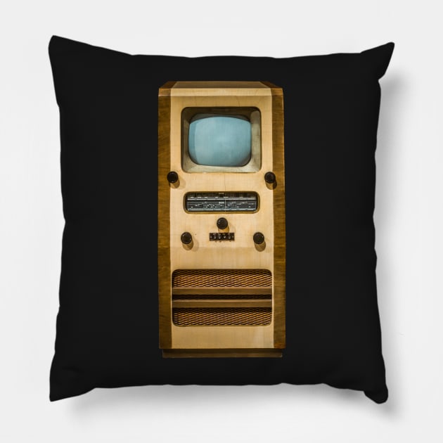 Isolated Vintage TV Pillow by mrdoomits