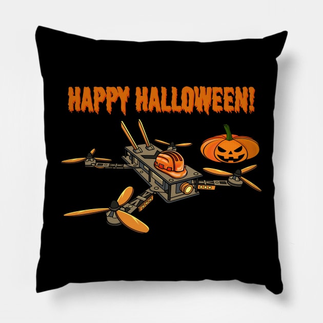 Drone #4 Halloween Edition Pillow by Merch By Engineer