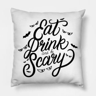 Eat, Drink, and Be Scary: Halloween Costume Delight Pillow