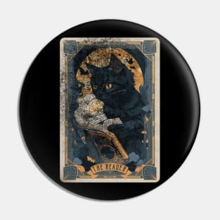 The Reader Retro Monster Halloween Tarot Card Pin