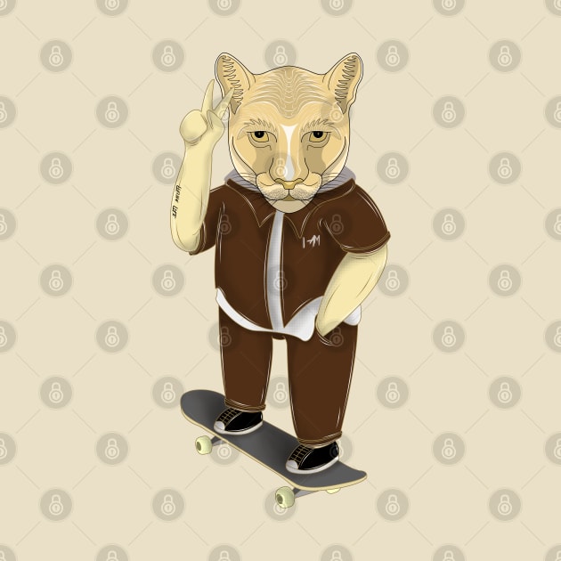 skateboarder cougar dog by dwalikur