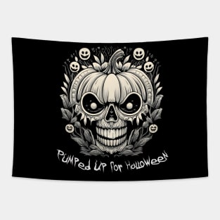 Pumped Up for Halloween Tapestry