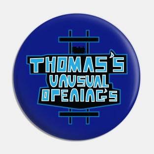 Thomas Unusual Openings Logo - Blue Variant Pin