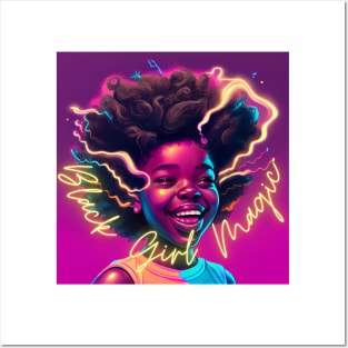 Mercer41 African American Black Art Afro Girl Painting Print On