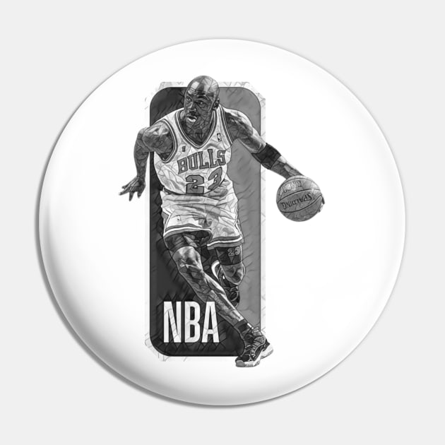 Bulls 23 Michael Jordan Classic Mosaic Pin by neogu