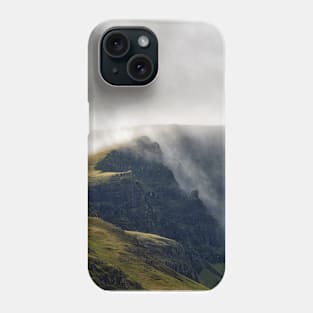 Cloudfall - clouds tumble over the Trotternish ridge - Skye, Scotland Phone Case