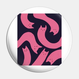 cat pattern aesthetic illustration pink purple black Pin